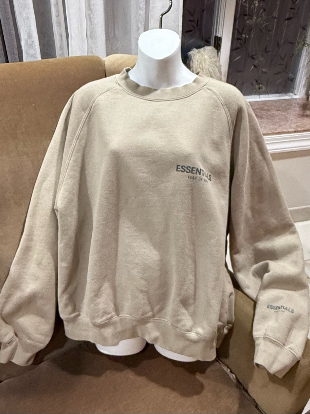 Fear of God Essentials Crewneck Sweatshirt in Taupe